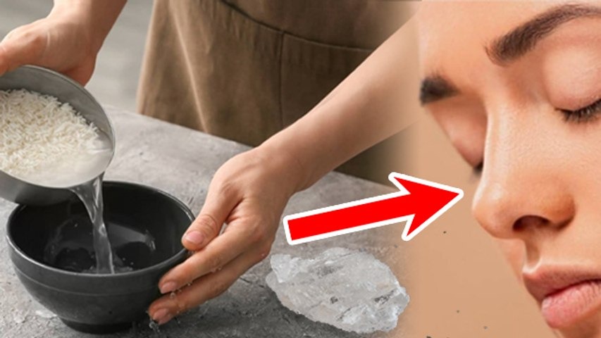 चावल का पानी और फिटकरी