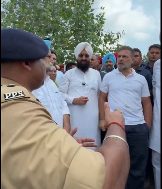 Rahul Gandhi police debate