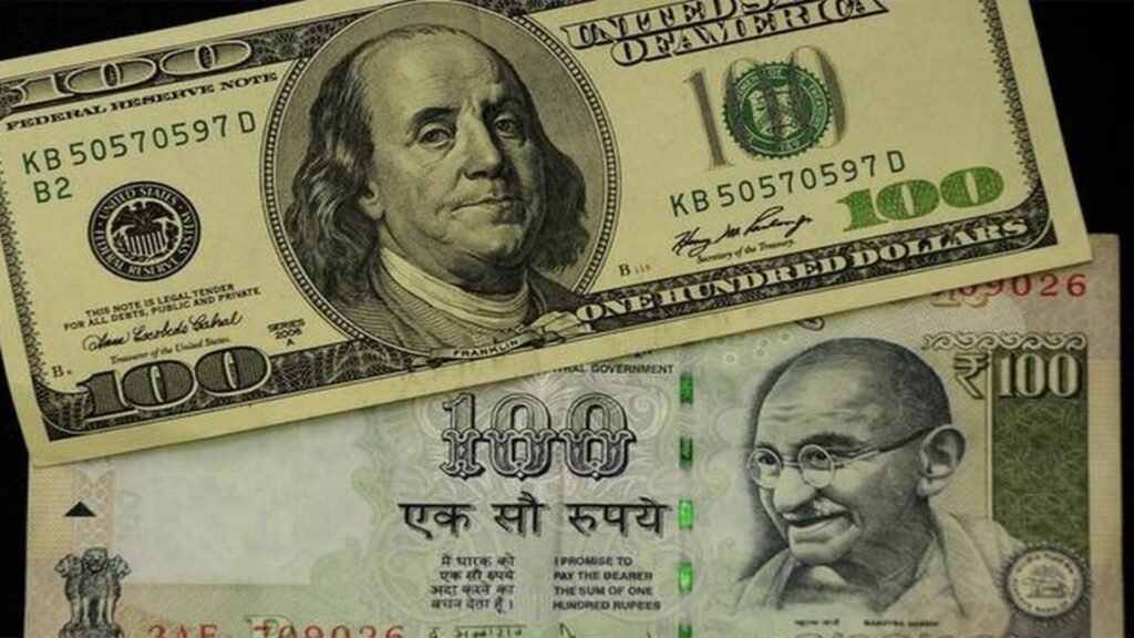 Rupee falls against dollar
